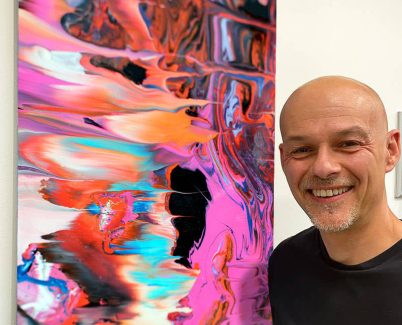 SAHARA acrylic art print acrylic art print orange and red