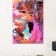 peach and red art print