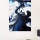 black and blue art print