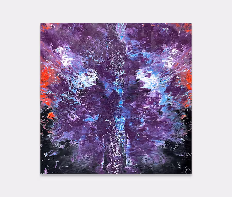 purple and blue abstract art painting
