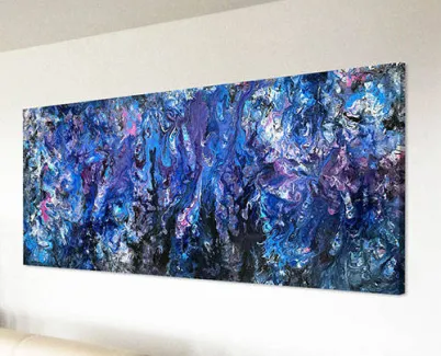 large blue and black art