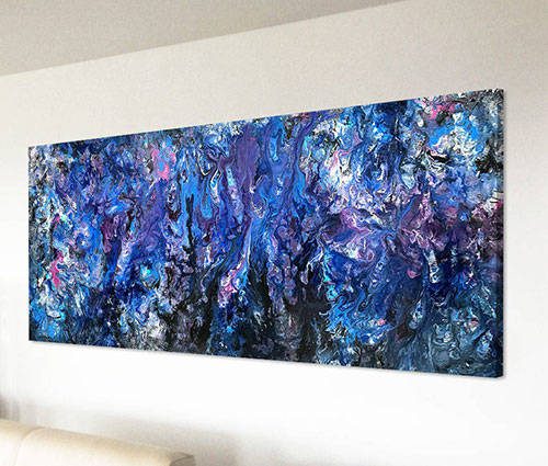 large blue and black art