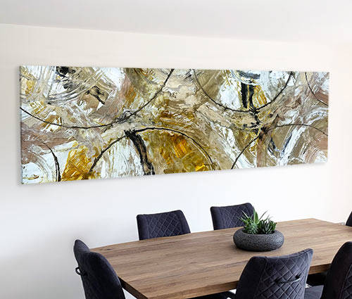 gold and copper abstract art