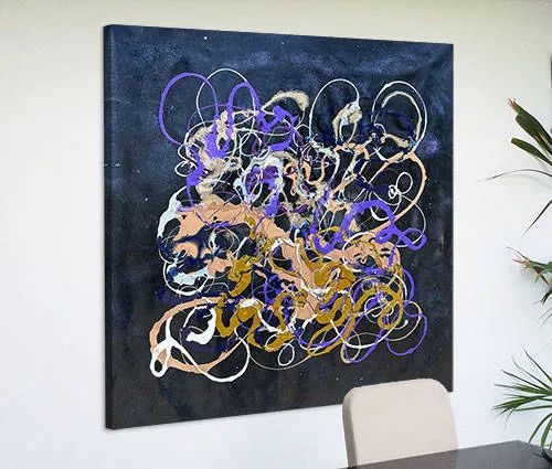 gold and purple art