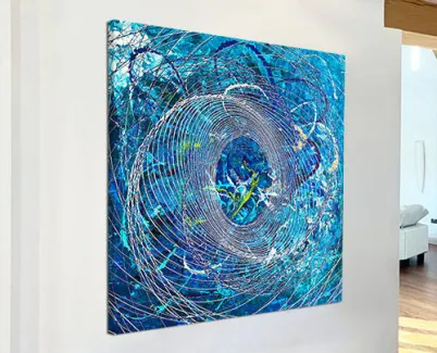 green blue abstract art