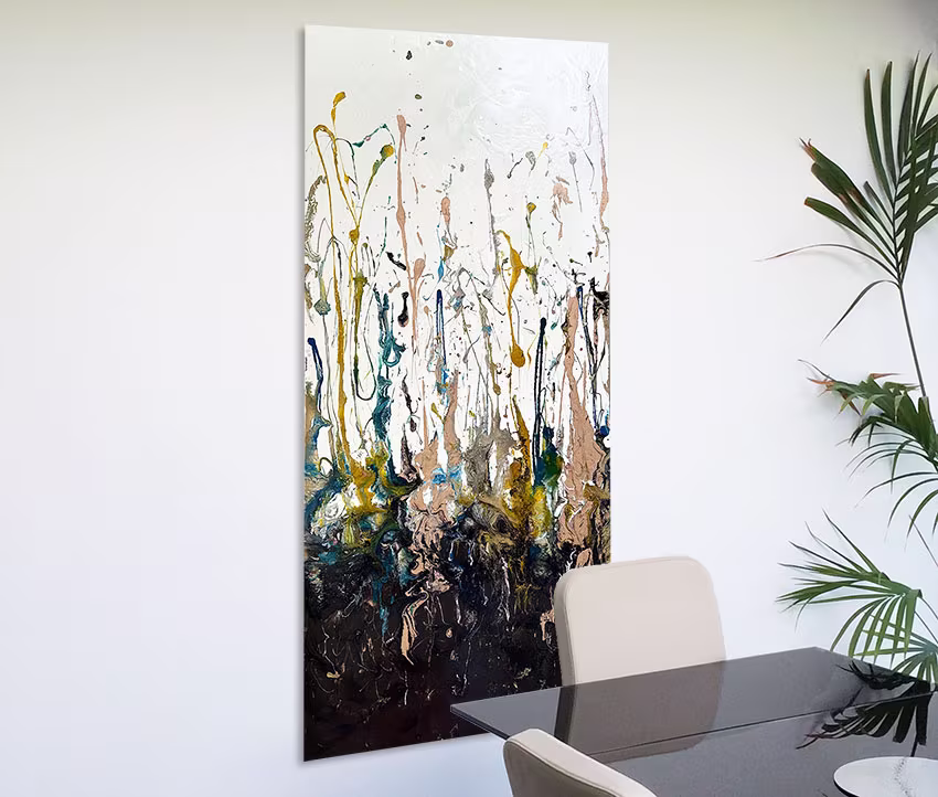 rustic abstract art like waves of corn