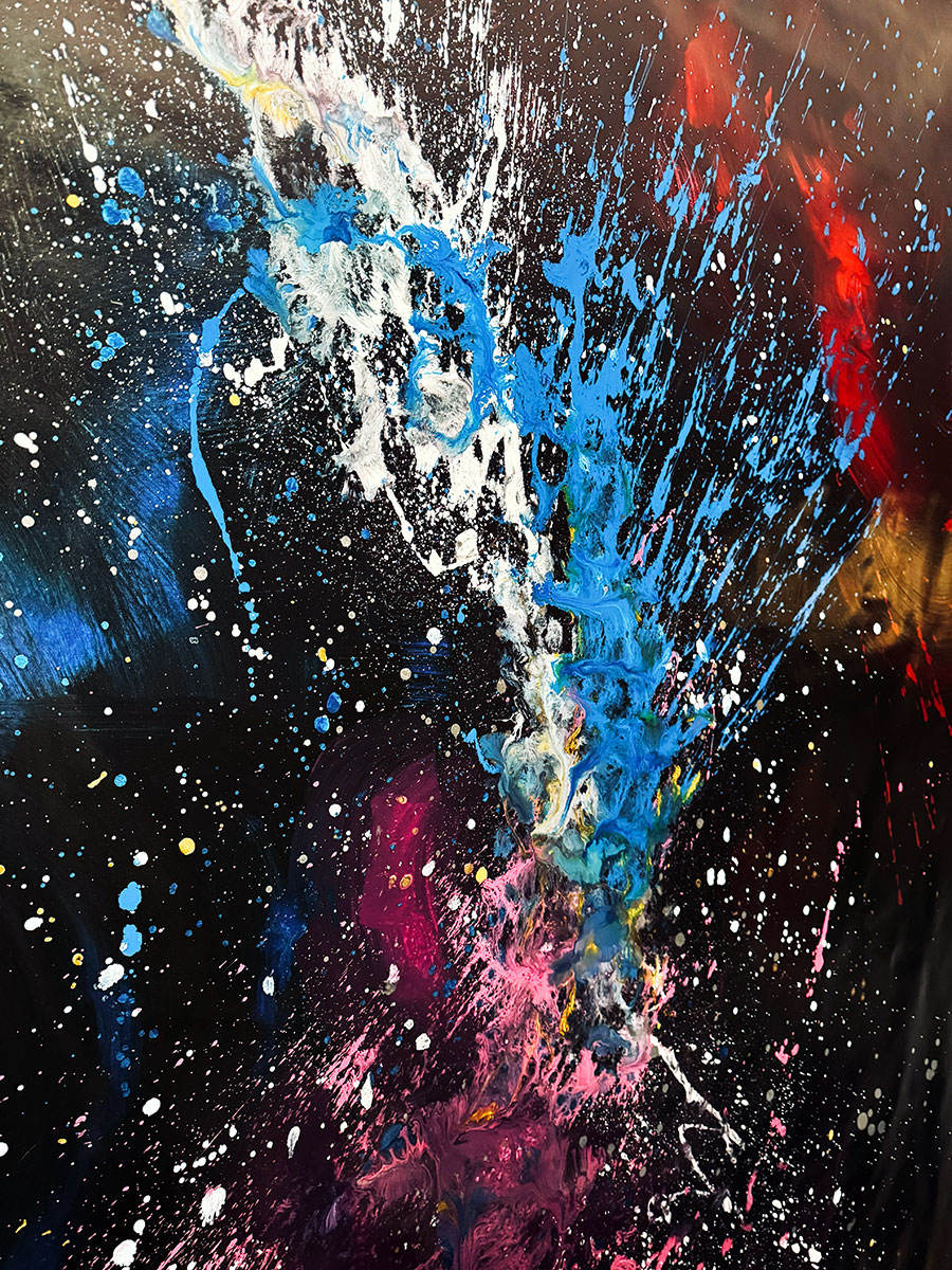 details of paint splashes on Midnght Rush by Swarez Art details of paint splashes on Midnght Rush by Swarez Art