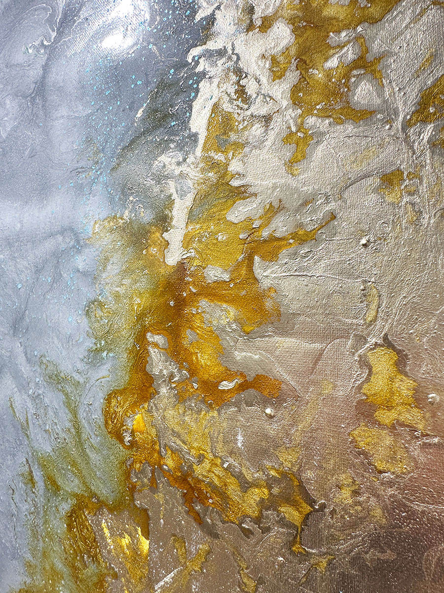 metallic yellow and gold paint on canvas metallic yellow and gold paint on canvas
